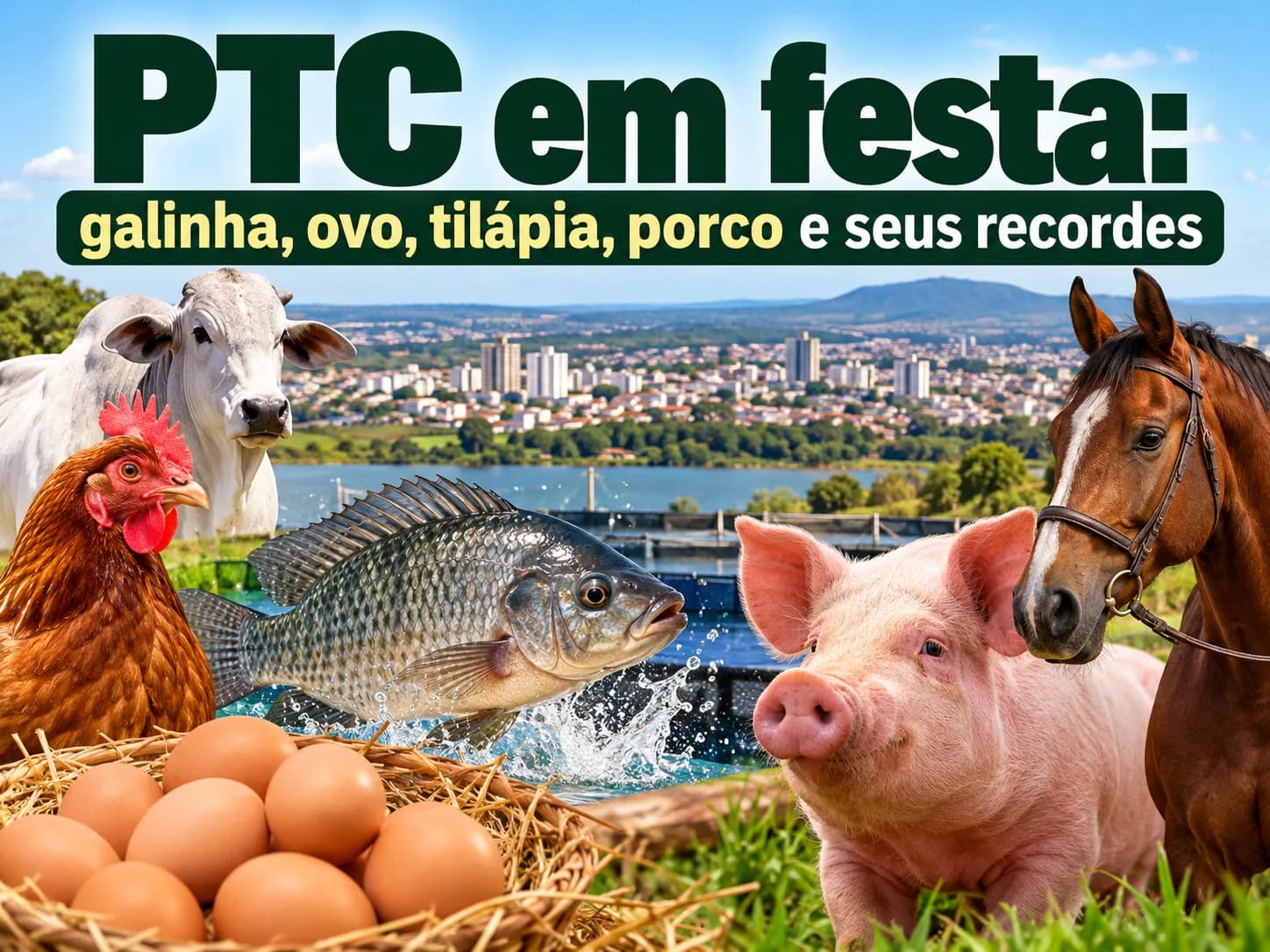 PTC em festa: galinha, ovo, tilápia, porco e seus recordes