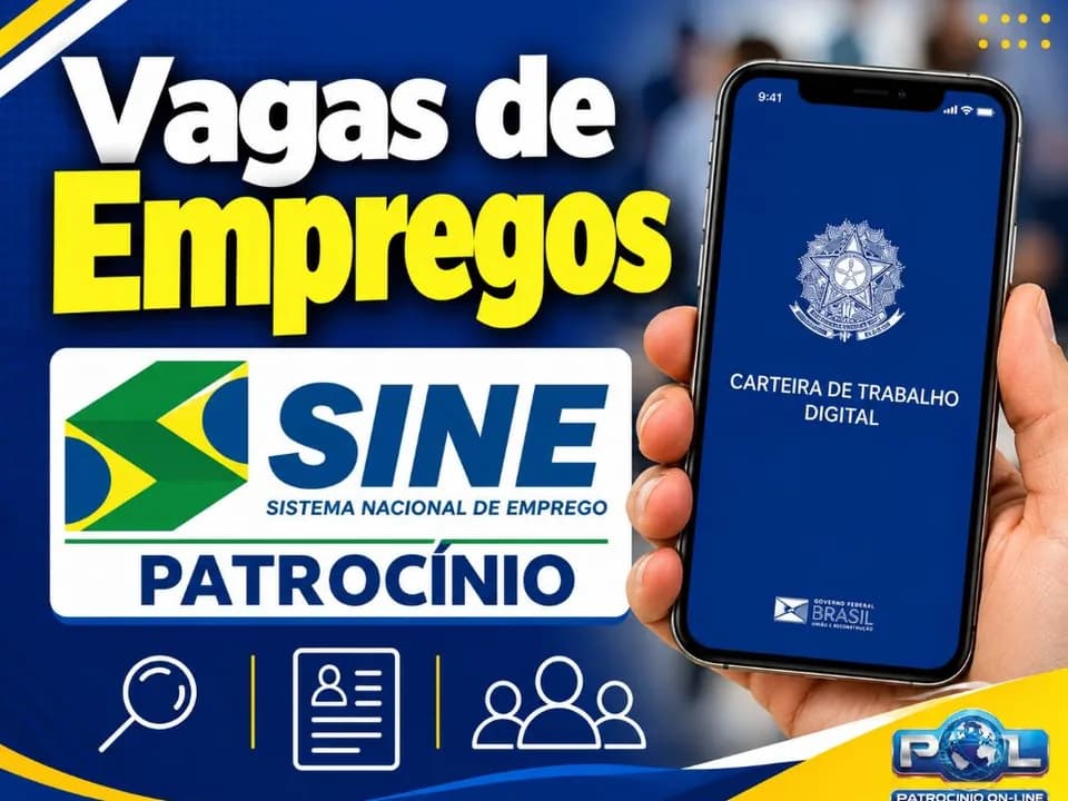 SINE Patrocínio: 383 vagas disponíveis em várias funções