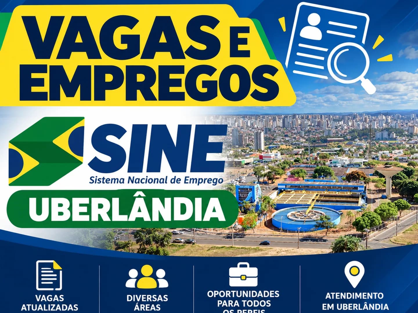 |Atualização da vagas do SINE Uberlândia - 26/10/26