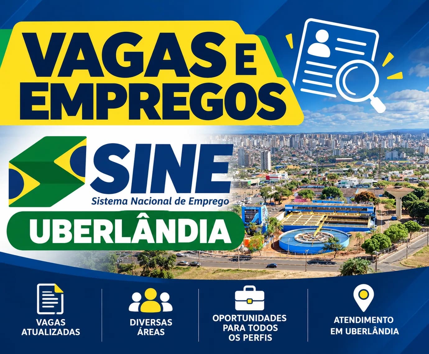 |Atualização da vagas do SINE Uberlândia - 26/10/26