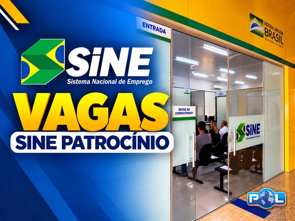 SINE  Patrocínio 390 vagas de empregos disponíveis - Atualização 26/10/26