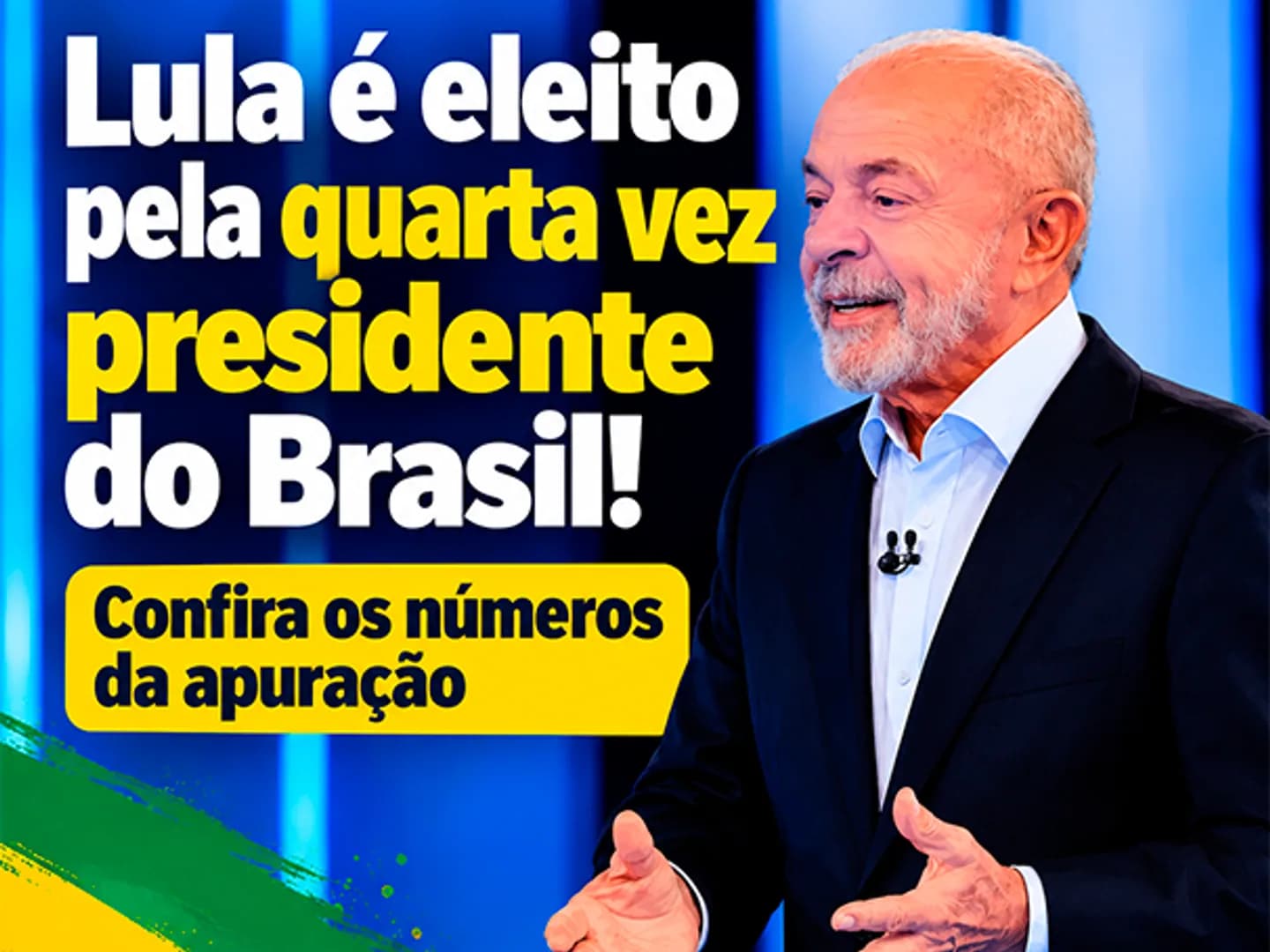 Lula é eleito pela quarta vez presidente do Brasil!  Confira os números da apuração