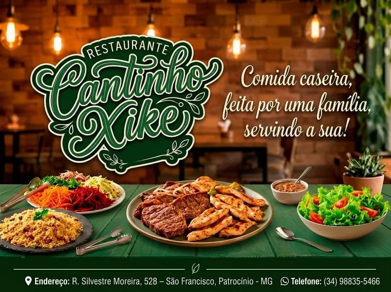 Conheça o Restaurante Cantinho Xike, referência em comida caseira em Patrocínio