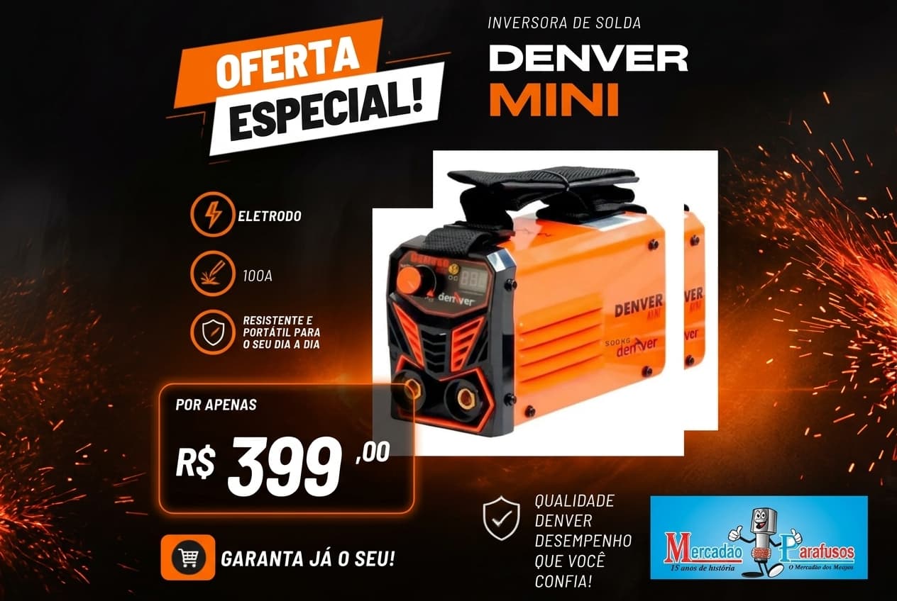 Mercadão dos Parafusos apresenta opções de máquinas de solda para usos profissionais e do dia a dia