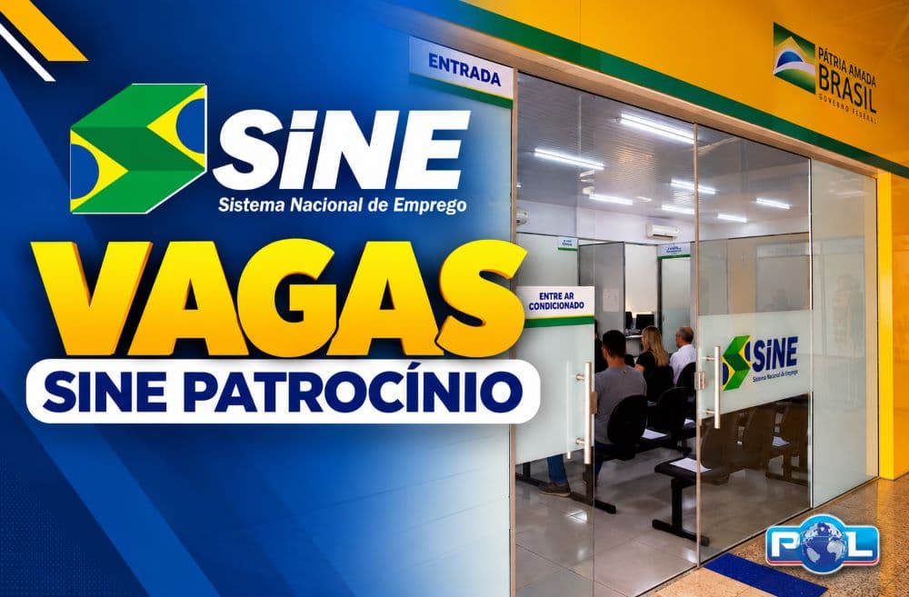 SINE Patrocínio: 320 vagas distribuídas entre as diversas funções