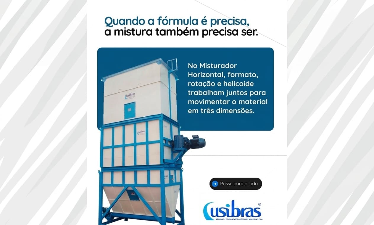 Usibras apresenta Misturador Horizontal para mistura mais homogênea de diferentes materiais