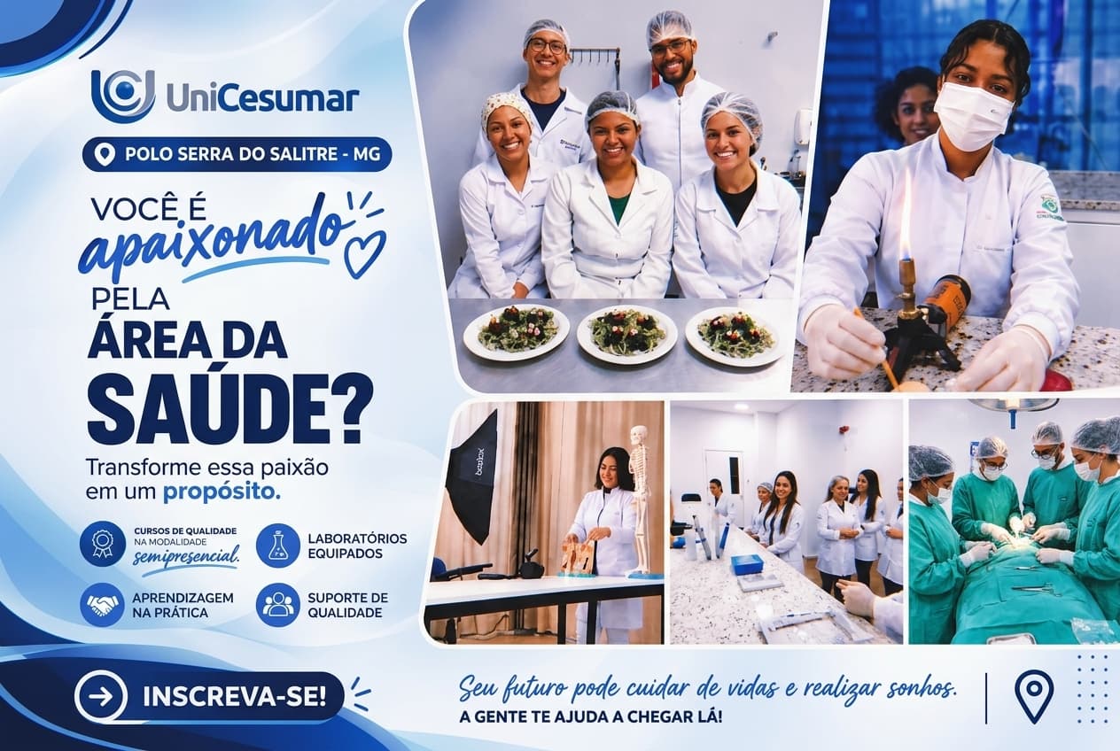 UniCesumar Polo Serra do Salitre oferece oportunidades para quem deseja construir carreira na área da saúde