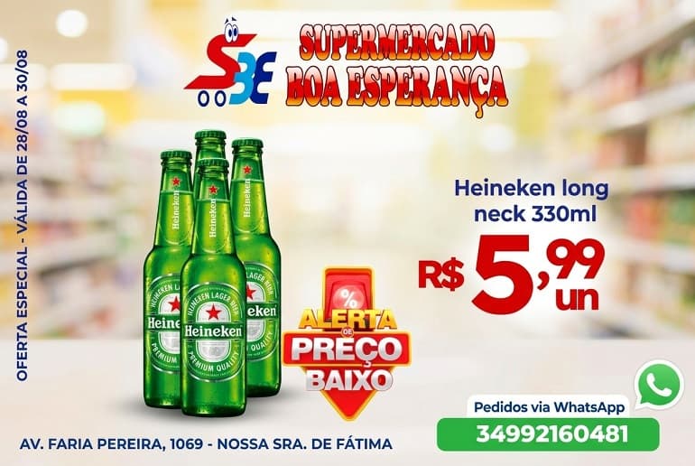 Ofertas do Supermercado Boa Esperança - Validade de 28 a 30 de agosto de 2026