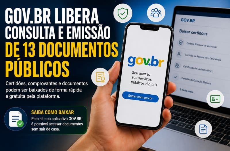 GOV.BR reúne certidões, comprovantes e documentos públicos em um só lugar