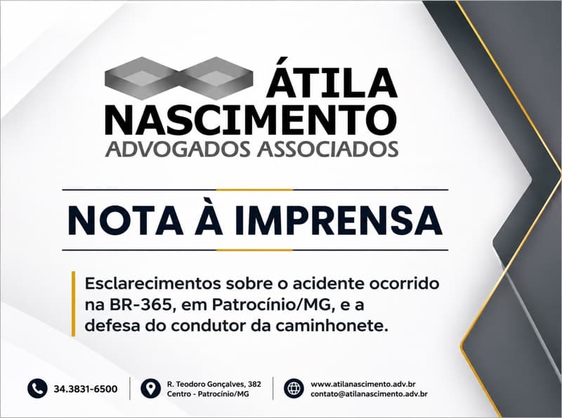 Defesa de motorista envolvido em acidente na BR-365 contesta versão sobre dinâmica da colisão