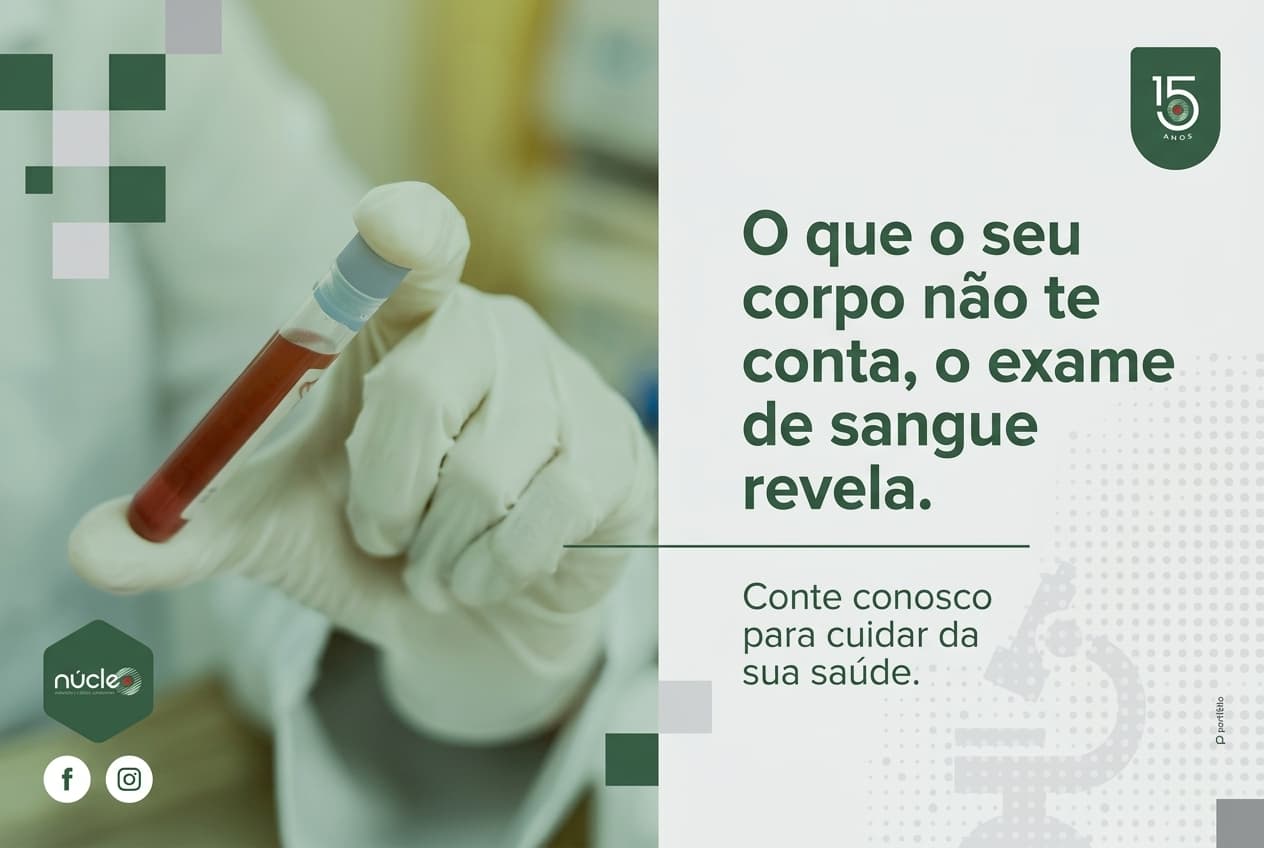 Laboratório Núcleo destaca a importância dos exames regulares para o acompanhamento e a prevenção em saúde.
