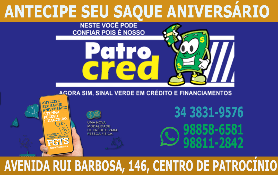 Antecipe seu Saque Aniversário na Patrocred