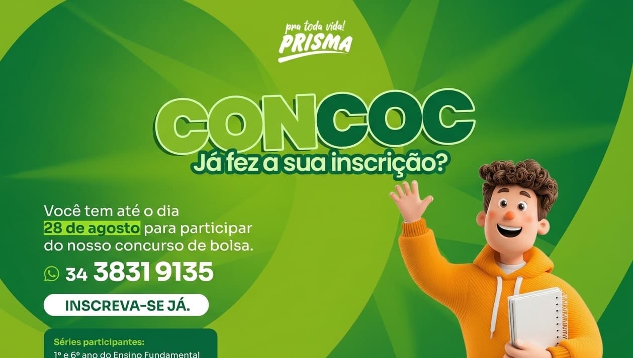 CONCOC PRISMA 2027 abre inscrições para bolsas de estudo