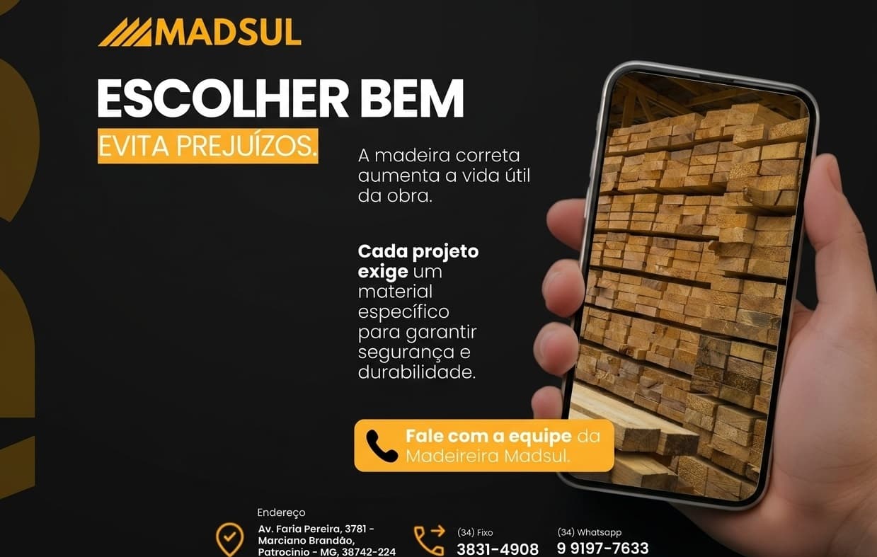 Madeireira Madsul orienta clientes na escolha da madeira ideal para cada tipo de obra