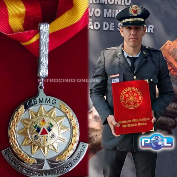 Sargento do Corpo de Bombeiros de Patrocínio é homenageado com a Medalha da Ordem do Mérito Imperador Dom Pedro II
