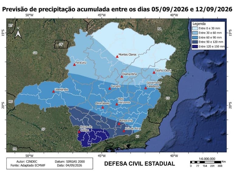 Frente fria aumenta risco de temporais, granizo e ventos de até 90 km/h no Alto Paranaíba e Triângulo Mineiro