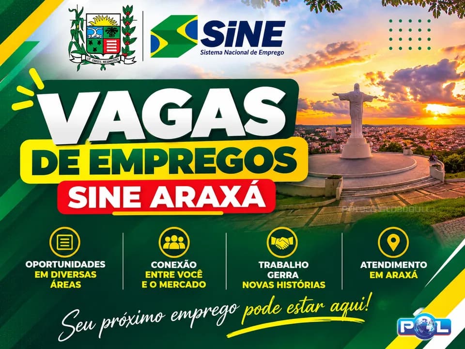 428 vagas disponíveis no SINE Araxá - Atualização 26 de outubro