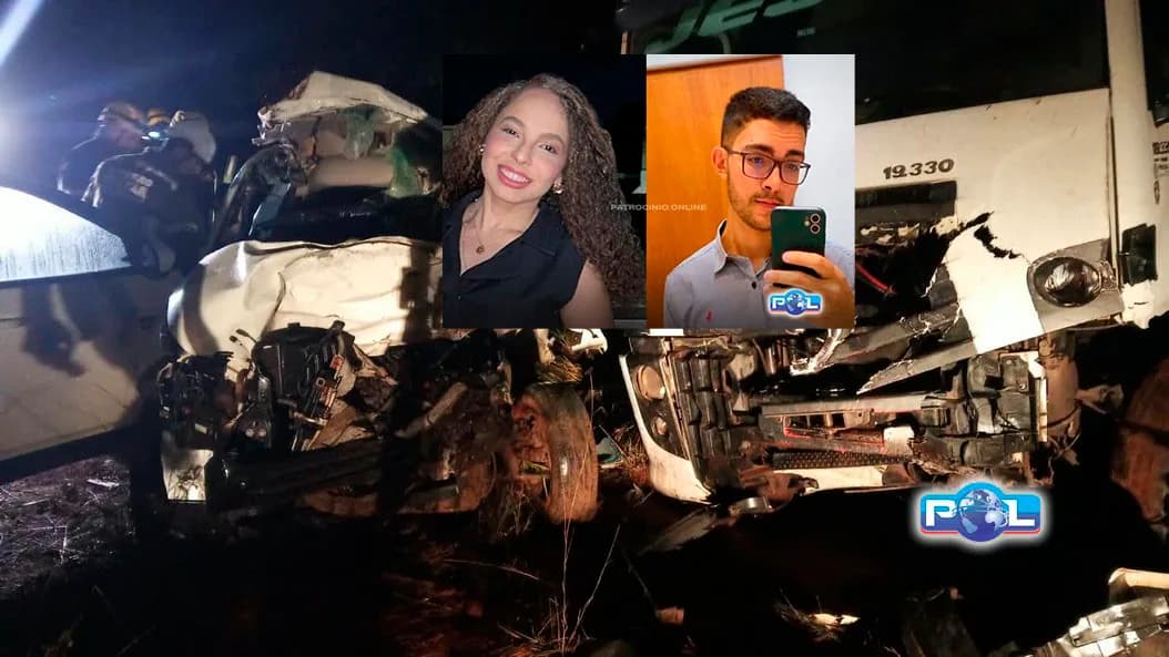Colisão entre Fiat Toro e caminhão mata dois jovens e deixa outros dois feridos na MG-410