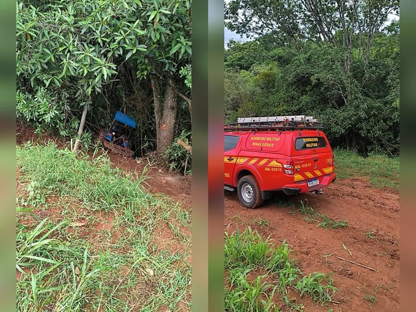 Jovem morre após ficar prensado entre trator e árvore na zona rural de Monte Carmelo
