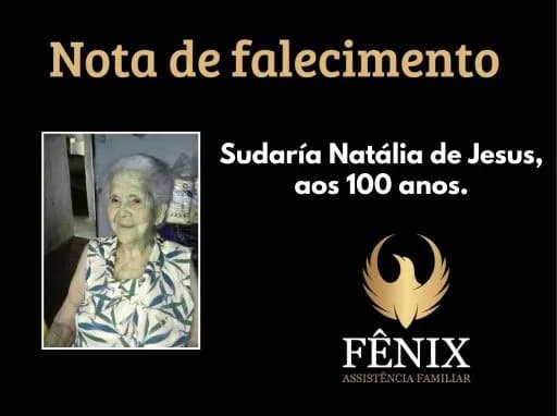 Nota de falecimento: Sudaría Natália de Jesus, aos 100 anos