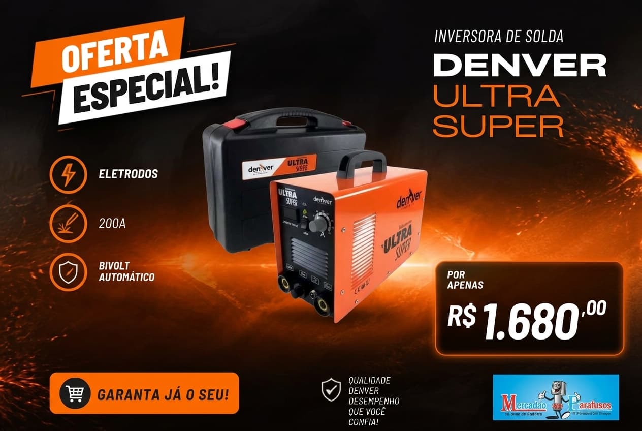 Mercadão dos Parafusos traz linha profissional Denver com preços especiais