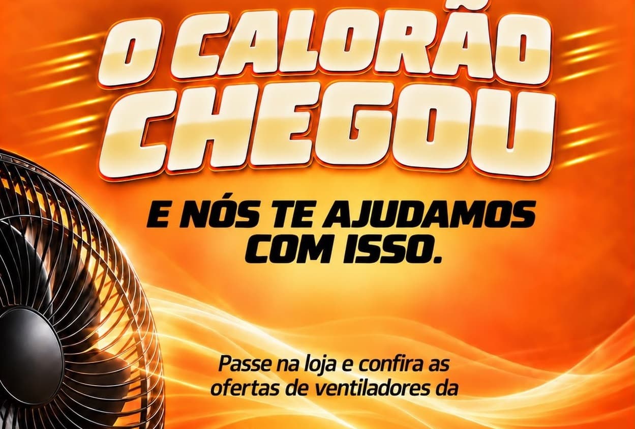Calor chegou? Amorim Engenharia tem ventiladores em oferta para refrescar seu ambiente