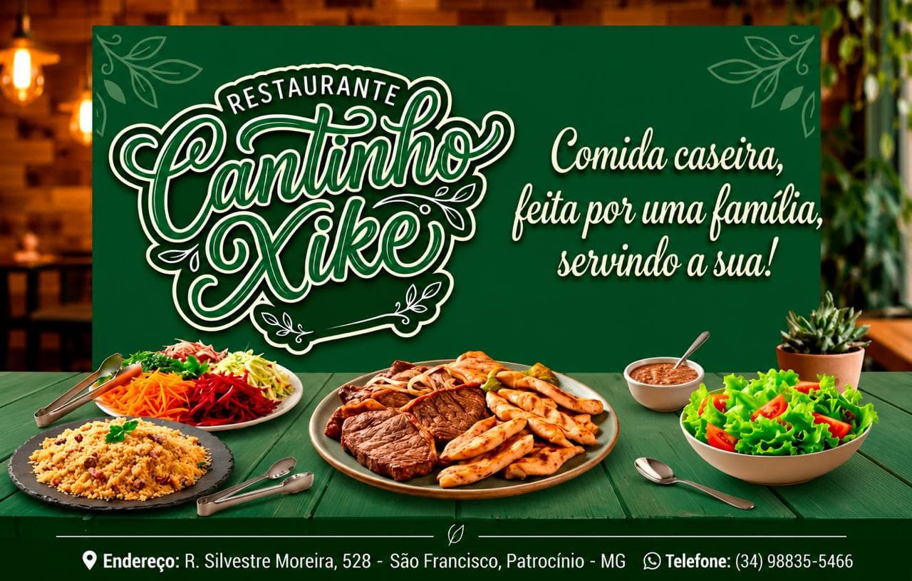 Conheça o Restaurante Cantinho Xike, referência em comida caseira em Patrocínio